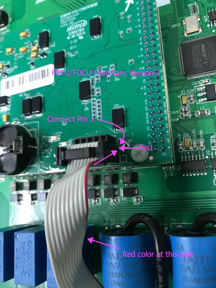 ต่อสาย Ribbon(10) กับ MCU board ให้ระวังเรื่องการต่อให้ตรงและต่อ Pin1 ให้ถูกตำ ต่อสาย Ribbon(10) กับ MCU board ให้ระวังเรื่องการต่อให้ตรงและต่อ Pin1 ให้ถูกตำ