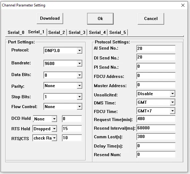 Serial1 สำหรับการเชื่อมต่อ SCADA เท่านั้น Serial1 สำหรับการเชื่อมต่อ SCADA เท่านั้น