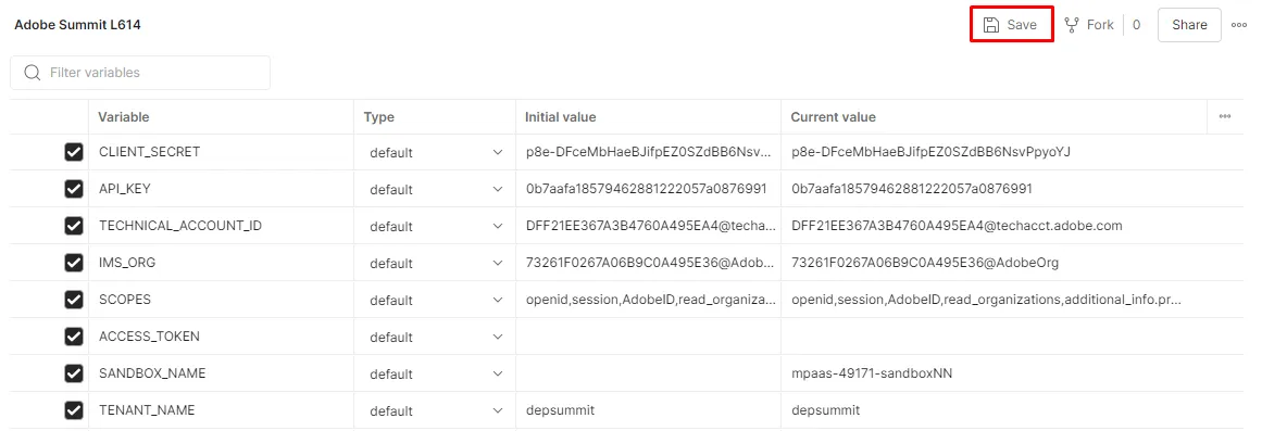 Save Environment Variable Changes