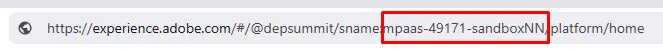 Sandbox name from URL
