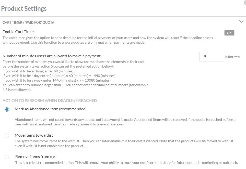 cart timer product settings 1 cart timer product settings 1