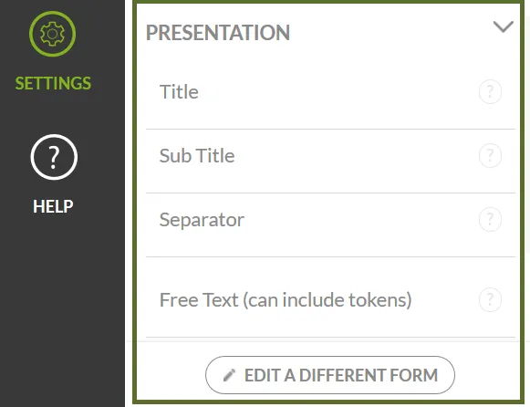 regpack form presentation options regpack form presentation options