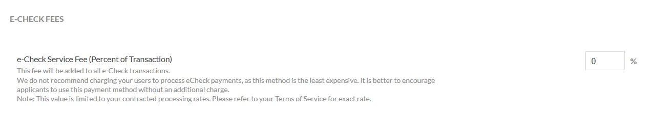 echeck fees