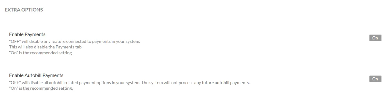 extra payment options
