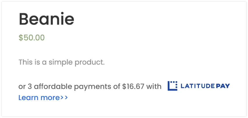 or 3 affordable payments of $xx with