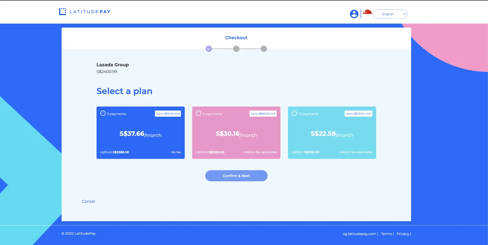Select plan and proceed