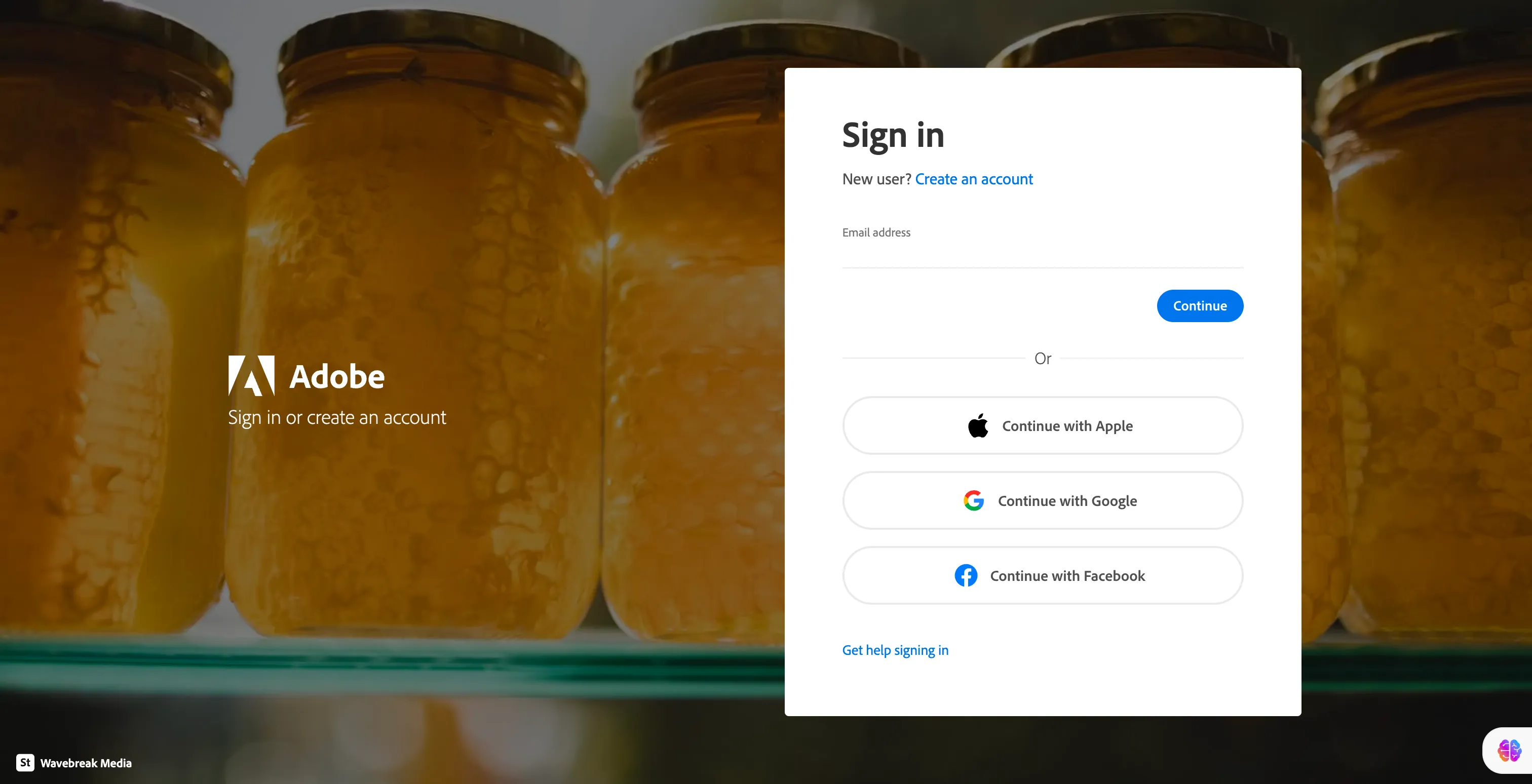 Login/Signup screen