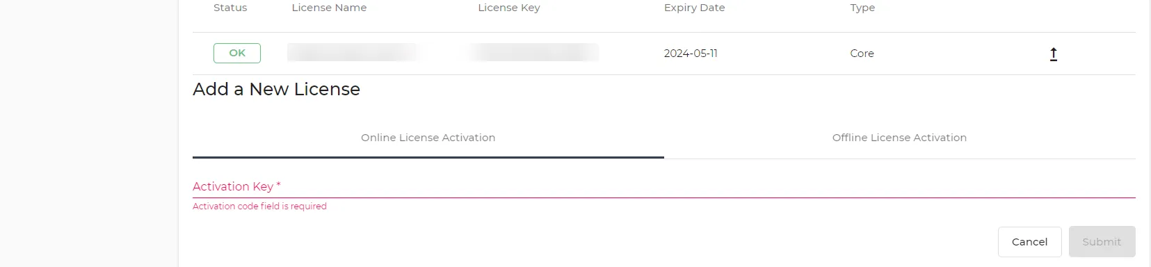 Online License Activation