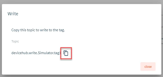 Copy icon for Write topic