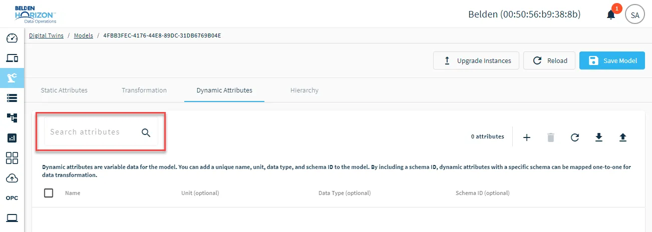 Search field for dynamic attributes Search field for dynamic attributes