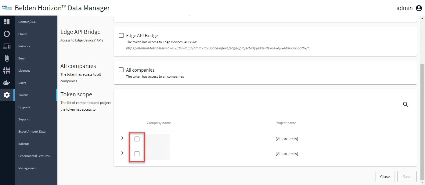 Custom Token scope access