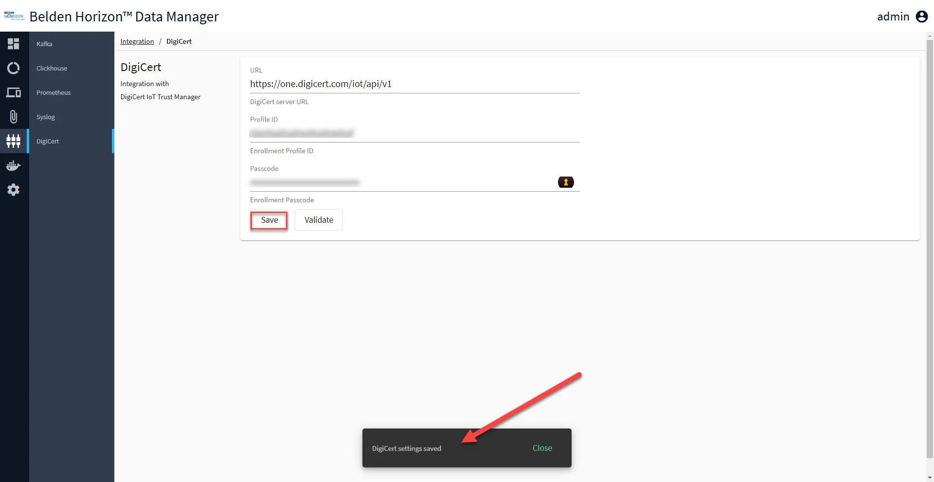DigiCert Integration Page DigiCert Integration Page