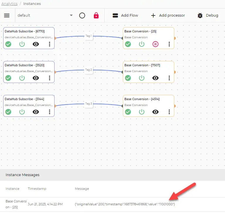 Tag 1 value after base conversion