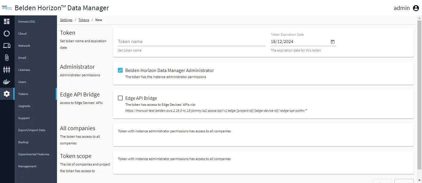 Administrator scope option