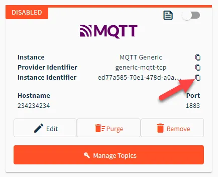 Instance Identifier field Instance Identifier field