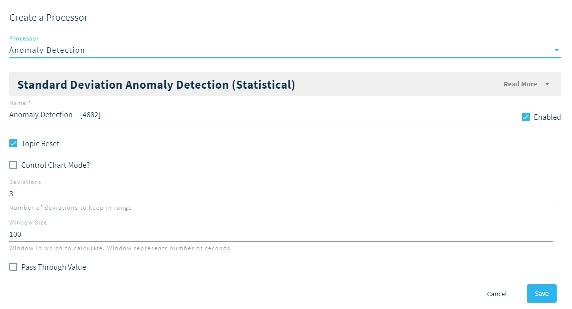 Anomaly Detection Parameters