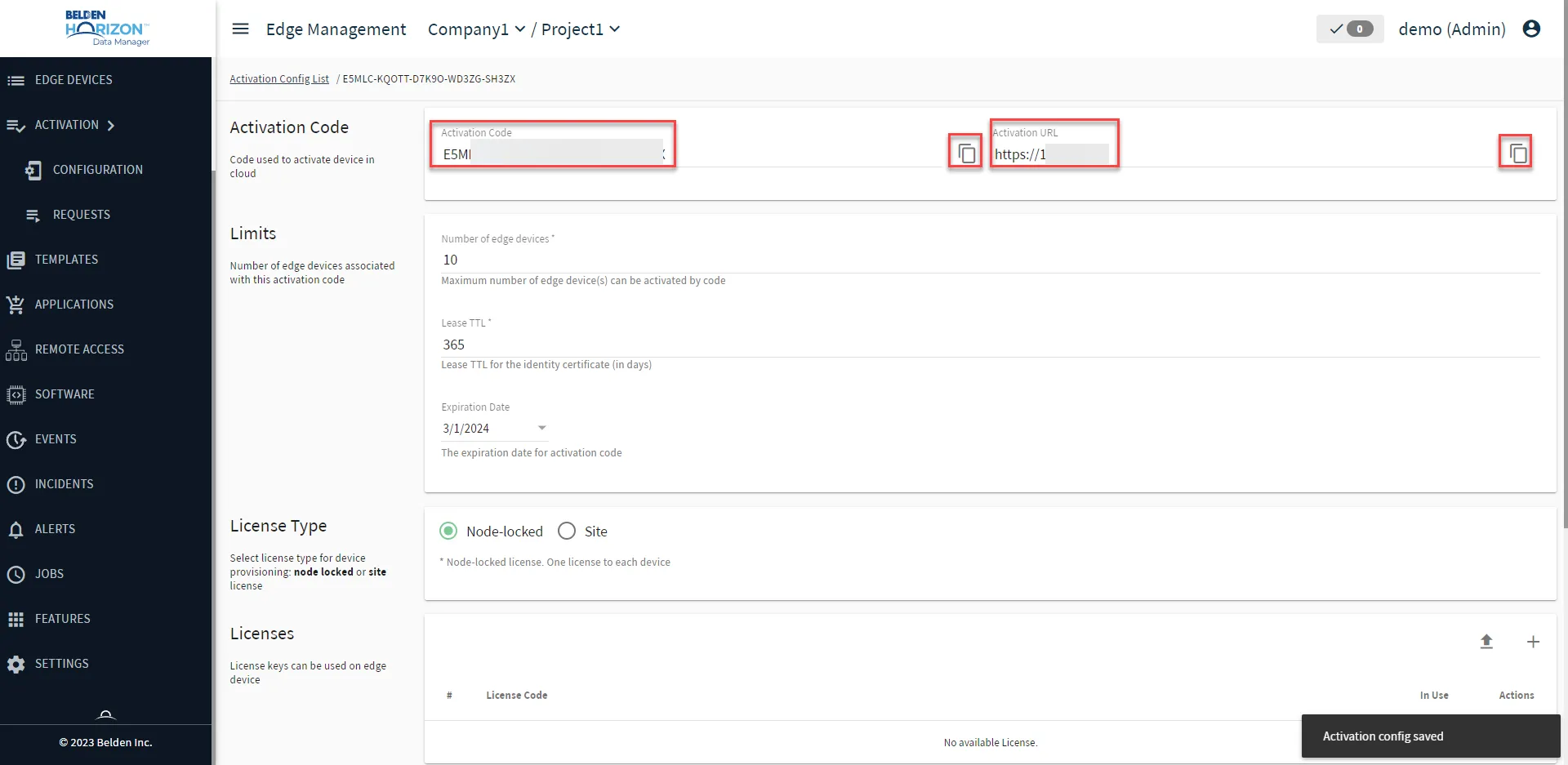 Retrieving Activation Code Retrieving Activation Code