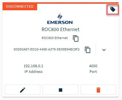Browse tag option shown for a device Browse tag option shown for a device