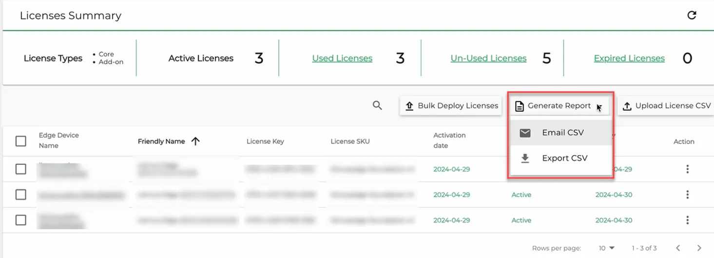 Generate Report button