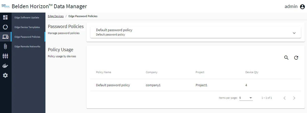 Edge Password Policies Edge Password Policies