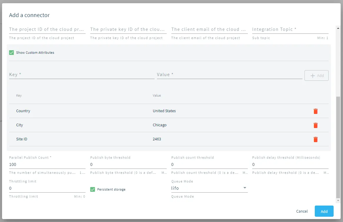 Custom Attributes Configured Custom Attributes Configured