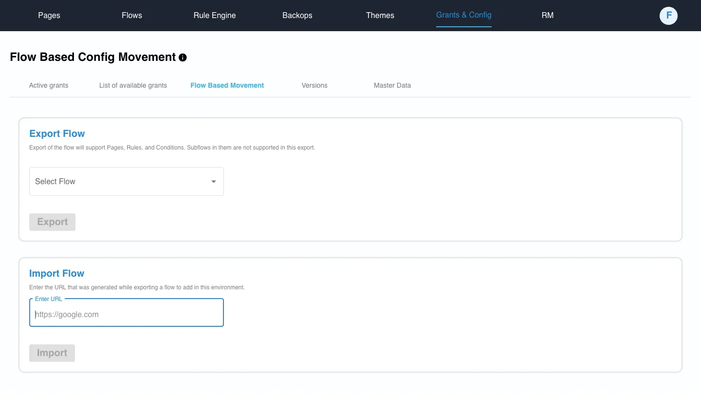 Import Flow Option