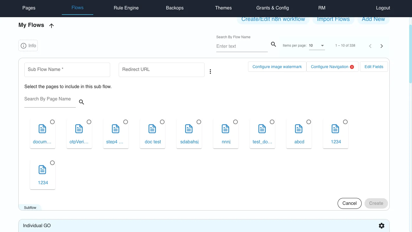 Subflow Customization options Subflow Customization options