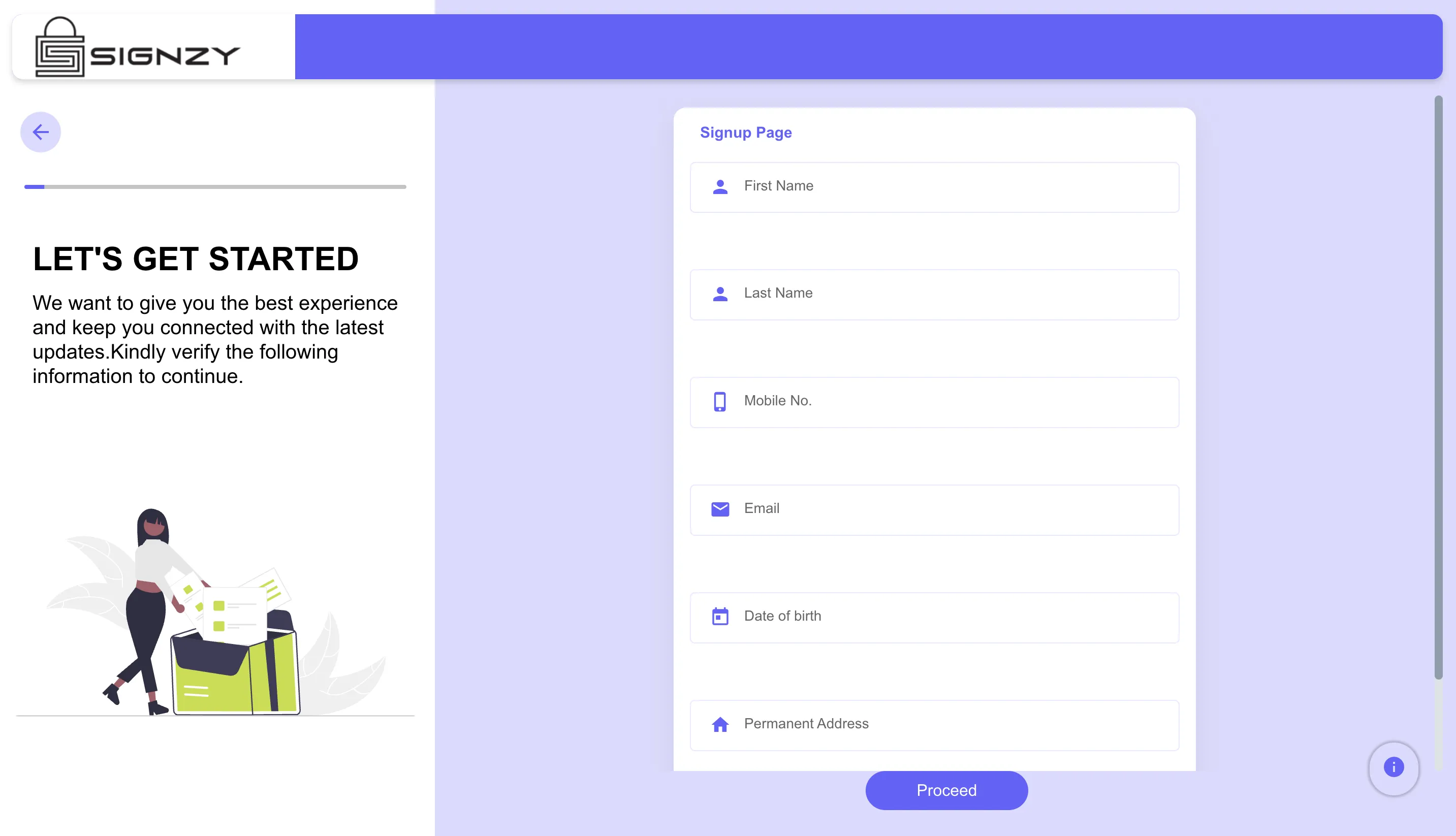 Collecting personal information