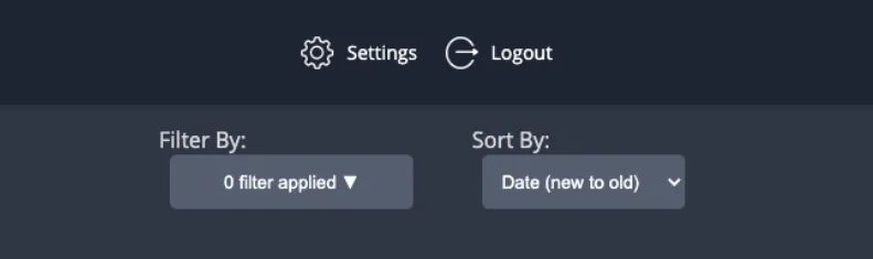 Filter by and Sort by options in Backops