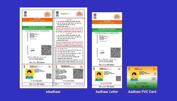 Types of Aadhaar documents