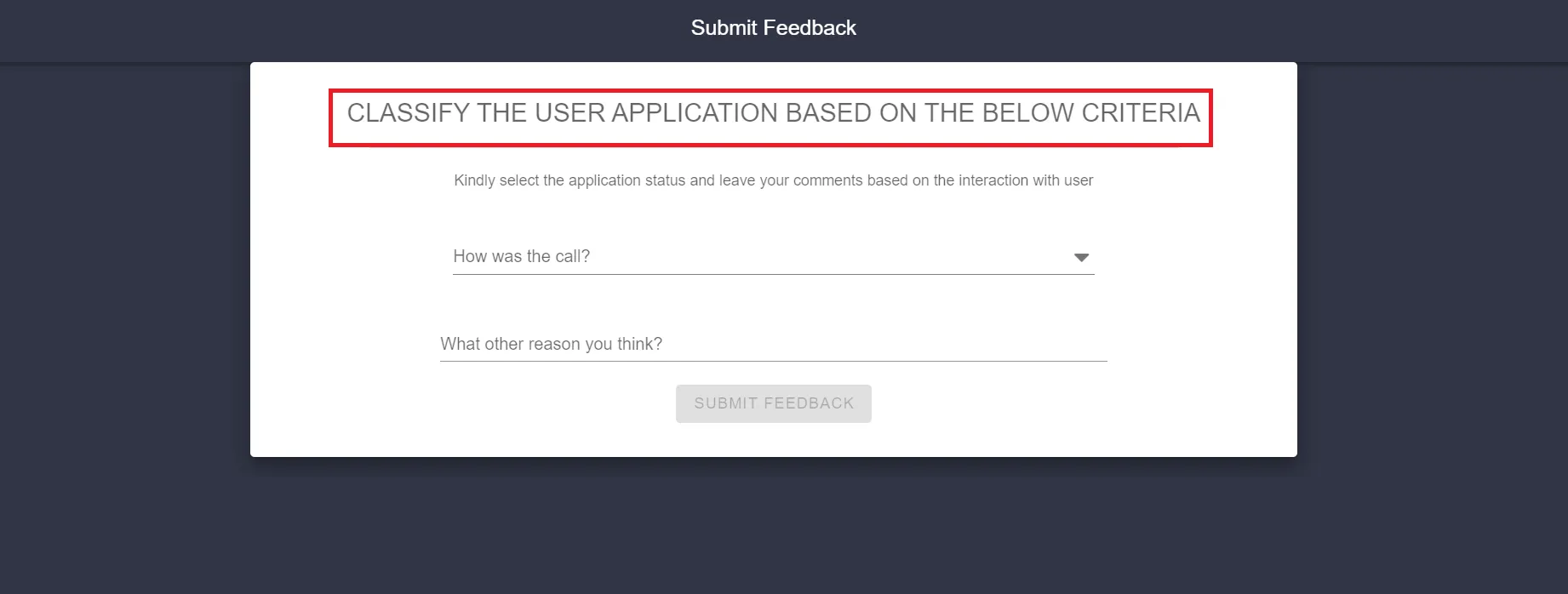 Admin form Header text