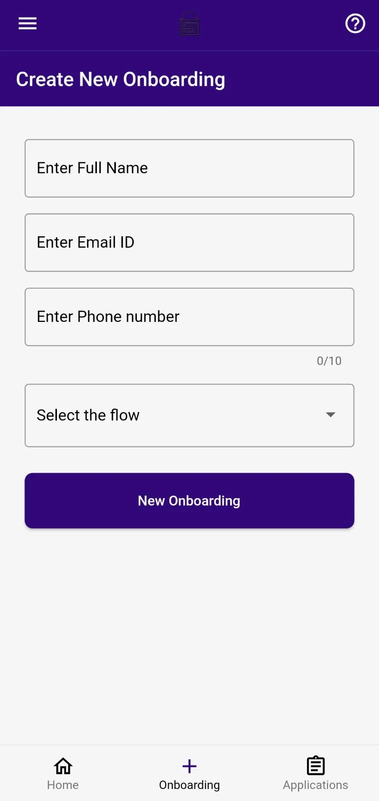 Creating new onboarding Creating new onboarding
