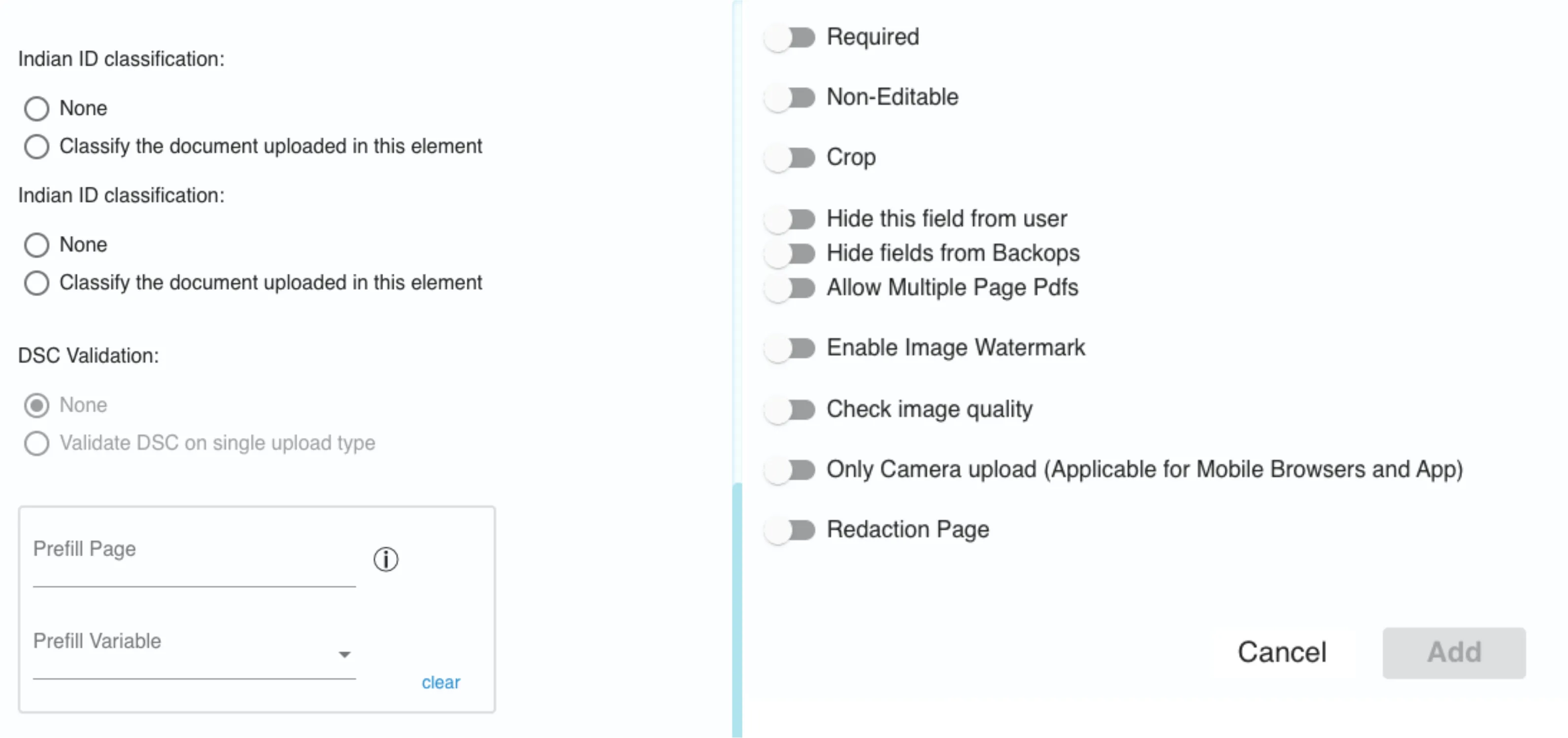 Element Details of File Upload V2