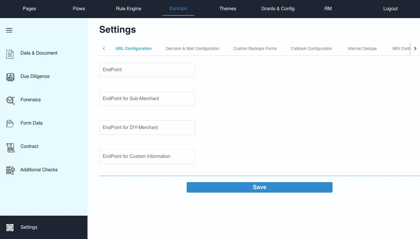 URL Configuration Fields