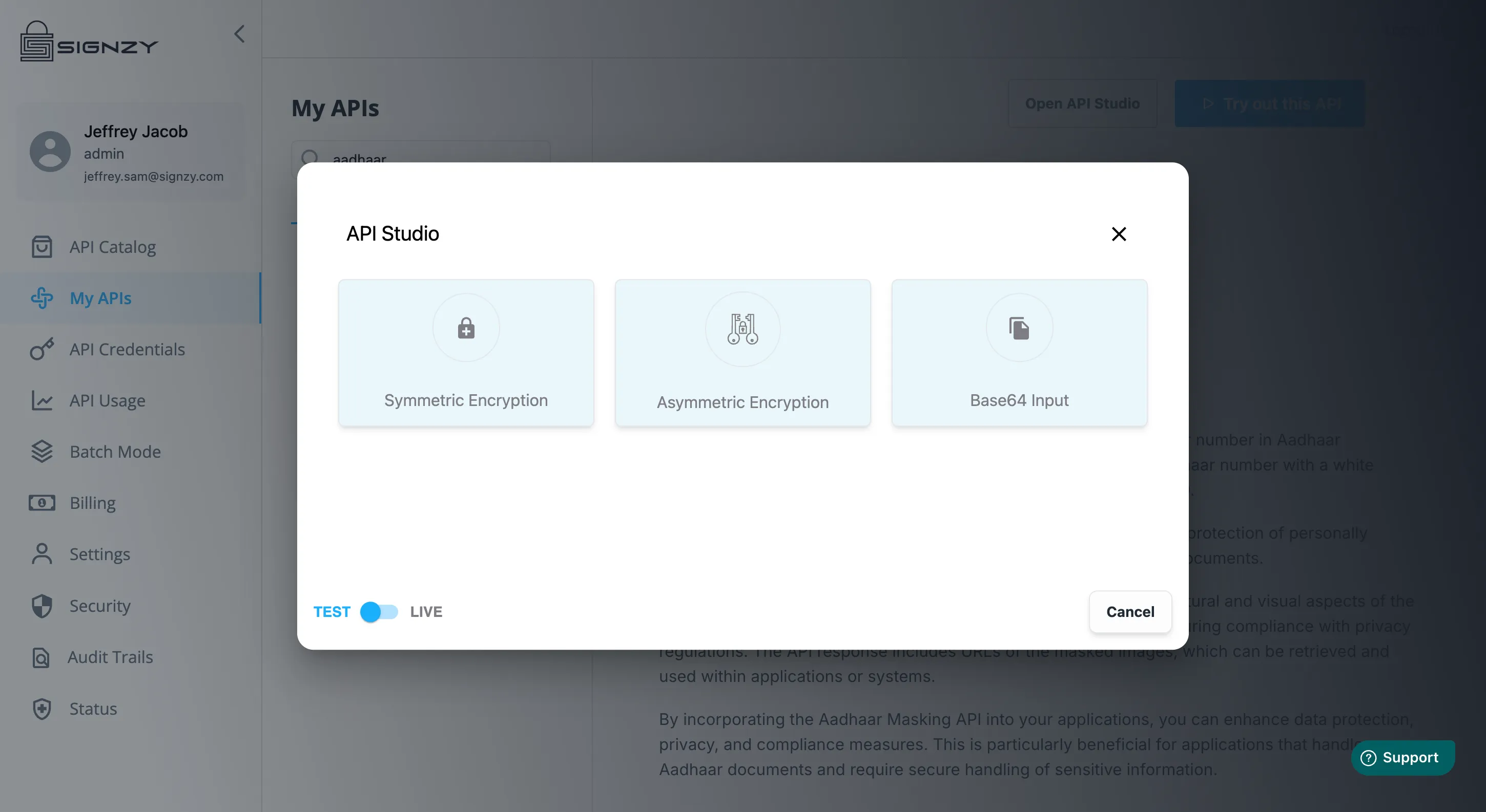 Select “Asymmetric Encryption” to proceed.