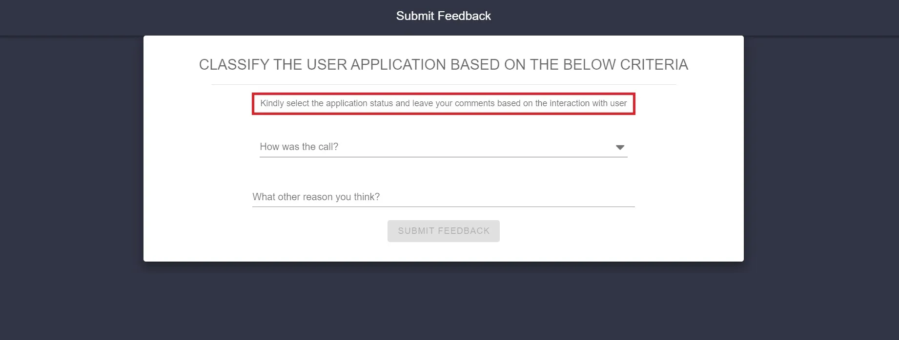 Admin form Sub-Header 