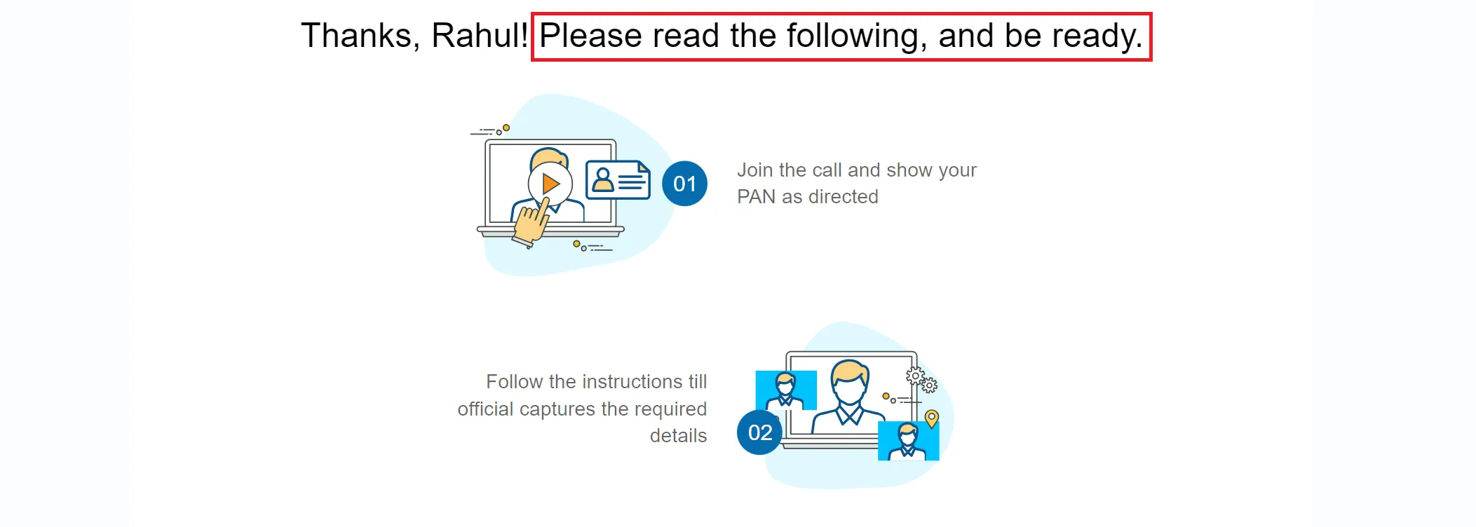 Instruction Page Salutation