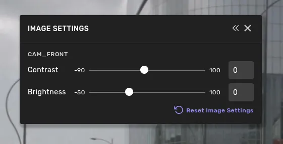 Image settings window