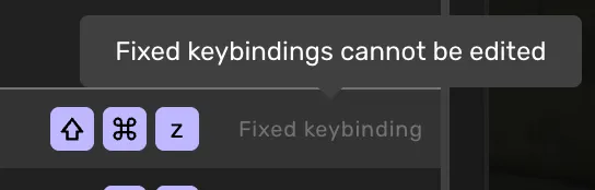 How we inform about fixed keybindings How we inform about fixed keybindings