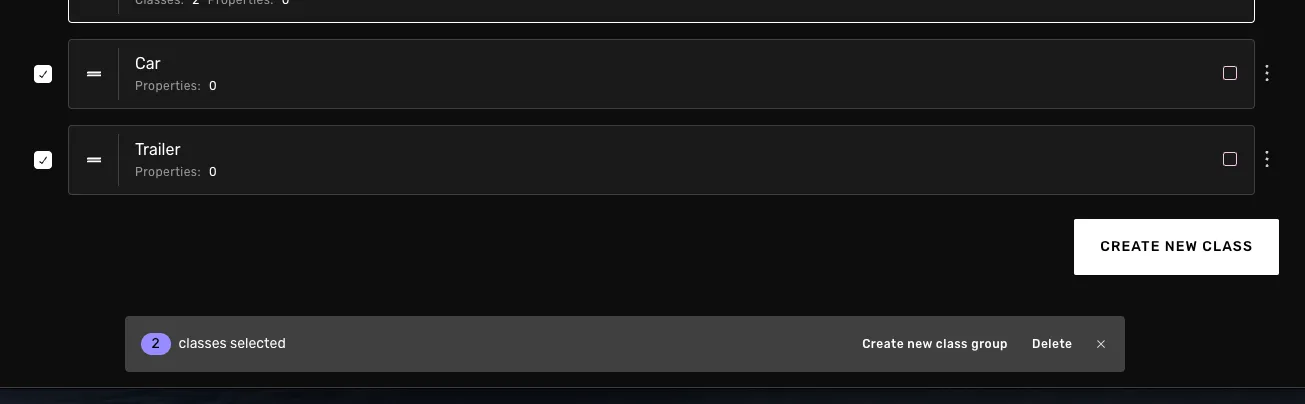 Two classes selected