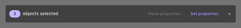 Batch action bar