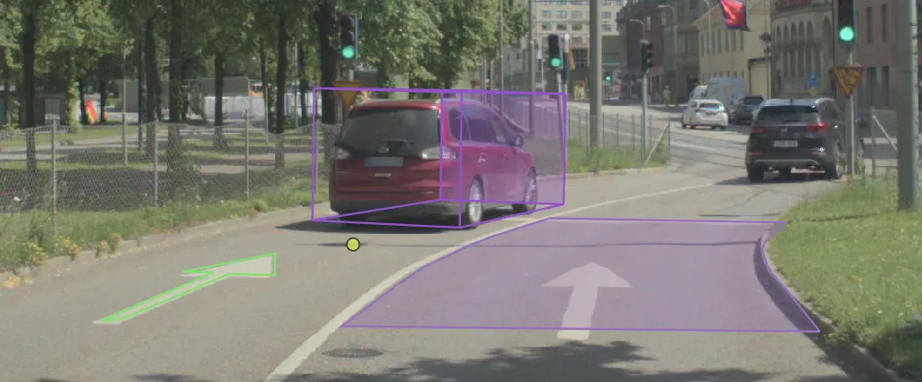 An image of the projected 3d geometries