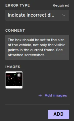 A screenshot of a feedback item with an attached image