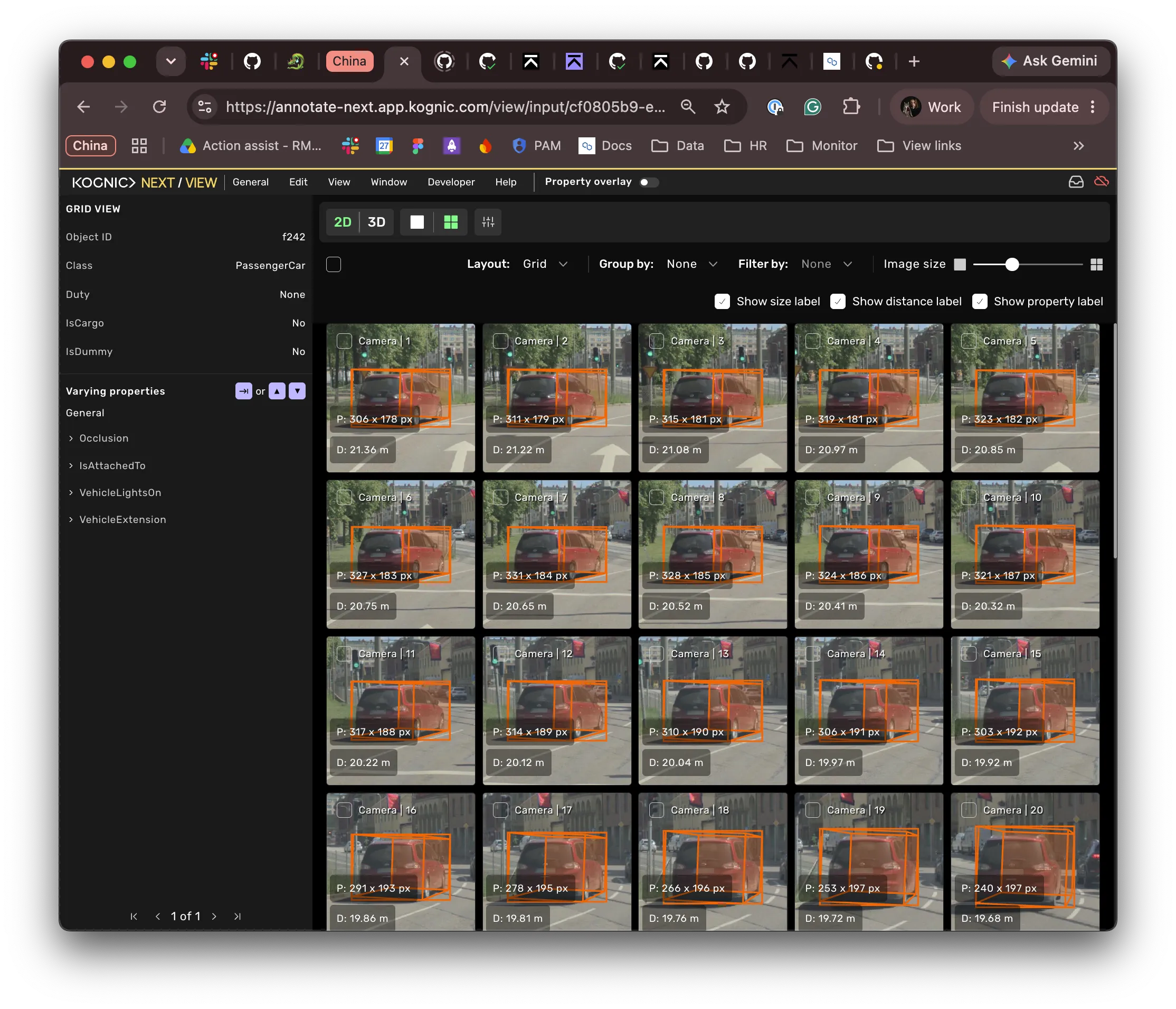 The 2d grid view