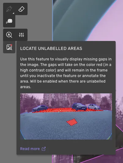 Location of feature button