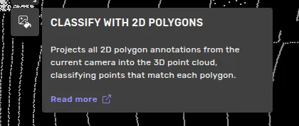 Classify with 2D polygon tool