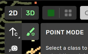The point mode drawing tool The point mode drawing tool