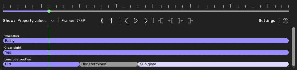 Scene input properties in the videobar