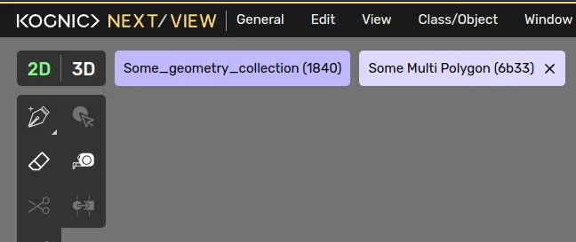 A geometry collection and an object is selected.