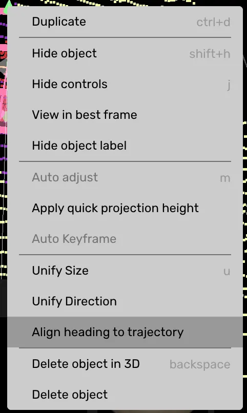 Context menu item
